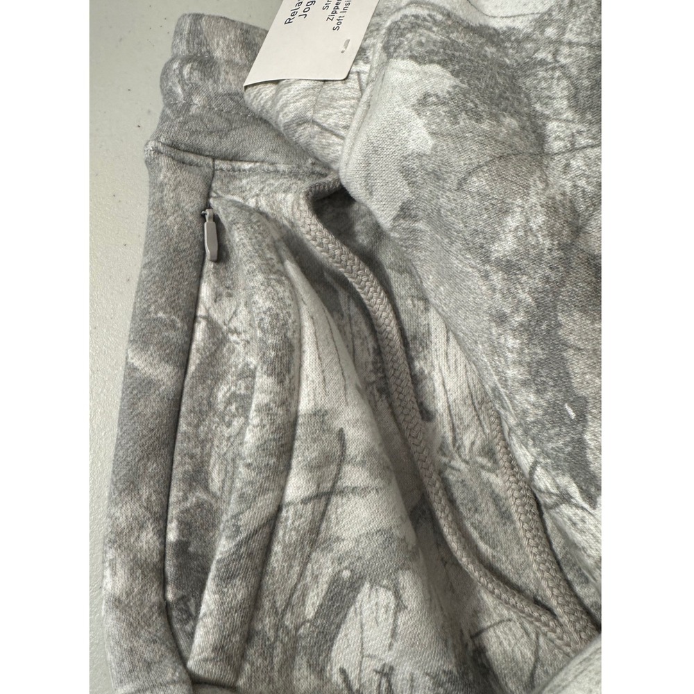 Hollister Relaxed‎ Jogger Men L Soft Camo Fleece Zipper Pocket Sweatpants NEW - Picture 7 of 8